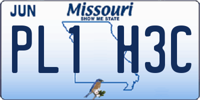 MO license plate PL1H3C