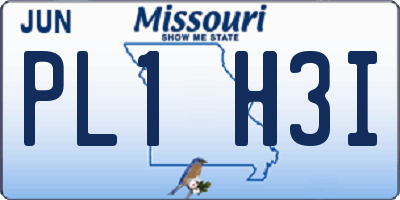 MO license plate PL1H3I
