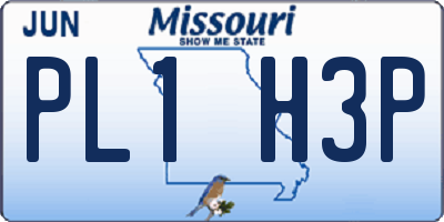 MO license plate PL1H3P