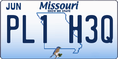 MO license plate PL1H3Q