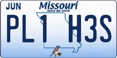 MO license plate PL1H3S