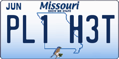 MO license plate PL1H3T