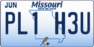 MO license plate PL1H3U