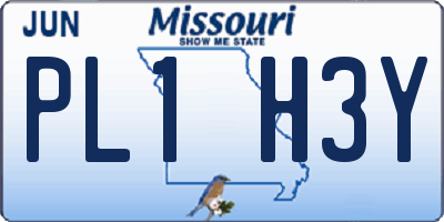 MO license plate PL1H3Y