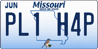 MO license plate PL1H4P