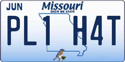 MO license plate PL1H4T