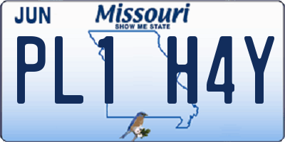 MO license plate PL1H4Y