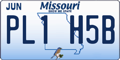 MO license plate PL1H5B