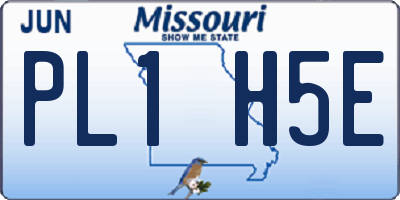 MO license plate PL1H5E
