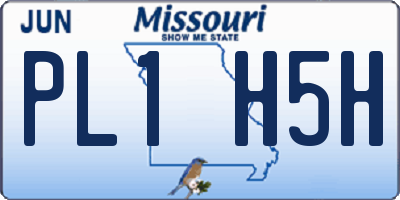 MO license plate PL1H5H