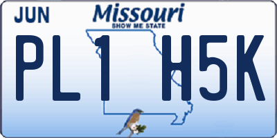 MO license plate PL1H5K