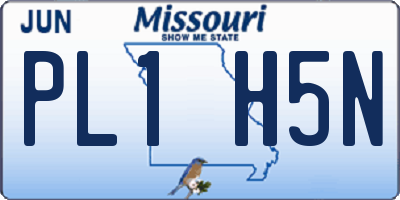 MO license plate PL1H5N