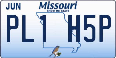 MO license plate PL1H5P