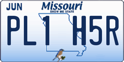 MO license plate PL1H5R