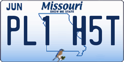 MO license plate PL1H5T