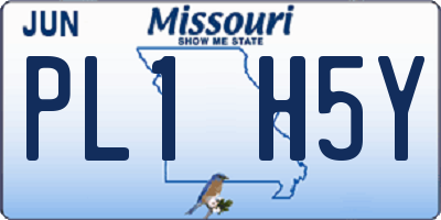 MO license plate PL1H5Y