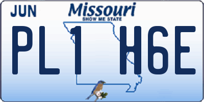 MO license plate PL1H6E