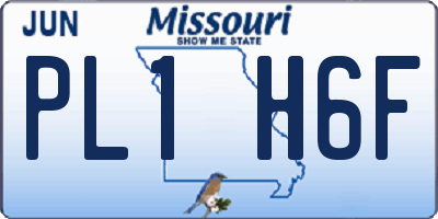 MO license plate PL1H6F