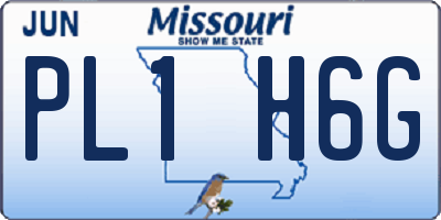 MO license plate PL1H6G
