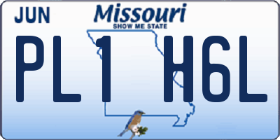 MO license plate PL1H6L