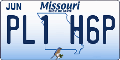 MO license plate PL1H6P
