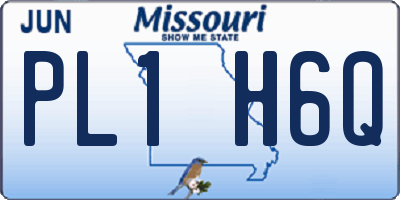 MO license plate PL1H6Q