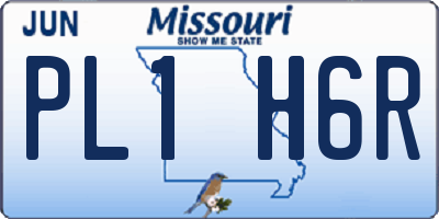 MO license plate PL1H6R