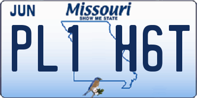 MO license plate PL1H6T