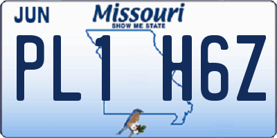 MO license plate PL1H6Z