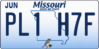 MO license plate PL1H7F