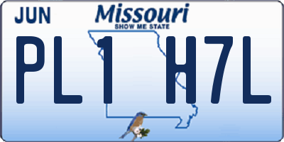 MO license plate PL1H7L