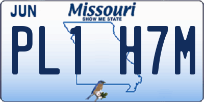 MO license plate PL1H7M