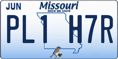 MO license plate PL1H7R