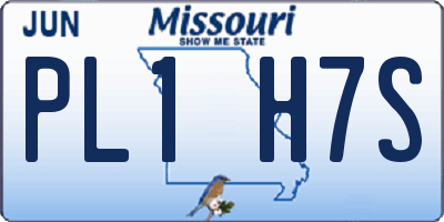 MO license plate PL1H7S