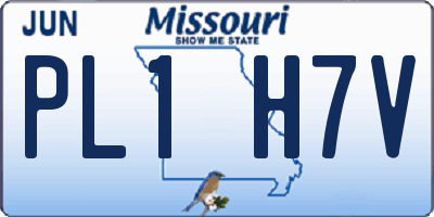 MO license plate PL1H7V