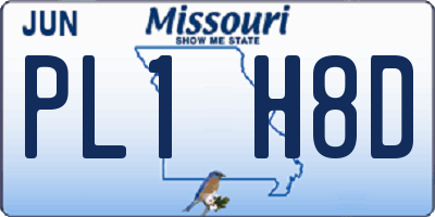 MO license plate PL1H8D