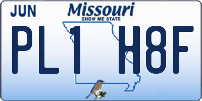 MO license plate PL1H8F