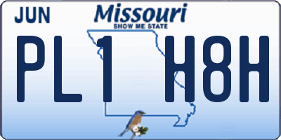 MO license plate PL1H8H