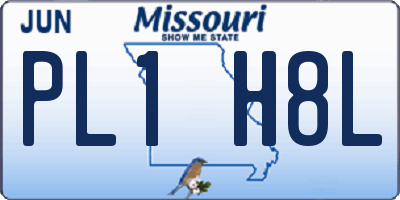 MO license plate PL1H8L