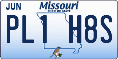 MO license plate PL1H8S