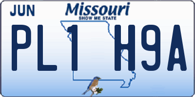 MO license plate PL1H9A