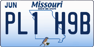 MO license plate PL1H9B