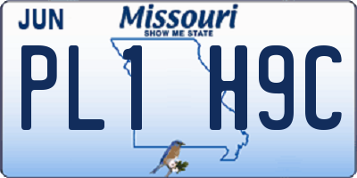 MO license plate PL1H9C