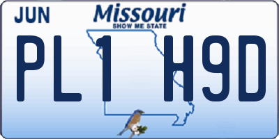 MO license plate PL1H9D