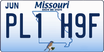 MO license plate PL1H9F