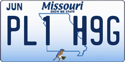 MO license plate PL1H9G