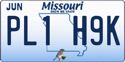 MO license plate PL1H9K