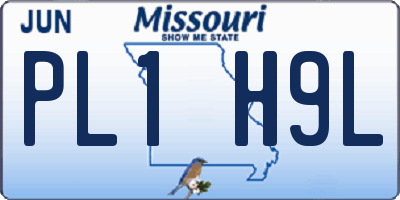 MO license plate PL1H9L
