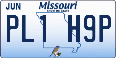 MO license plate PL1H9P