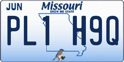 MO license plate PL1H9Q